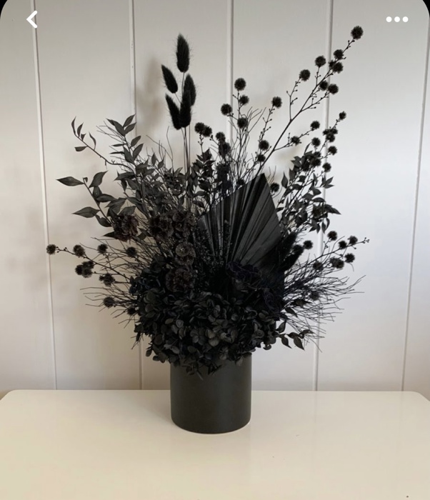 14” Decorative Palm Tree Leaf, Gothic Wedding Table Decor, Moody Home Decor Accents, Alt Black Vase Fillers, Diy Decoration Material