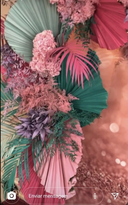 14” Hot Pink Fuchsia Palm Fronds, Dried Palm Tree Leaf, Bright Wedding Arrangement, Vase Filler, Bridal Party Table Decor, Bridesmaid Props