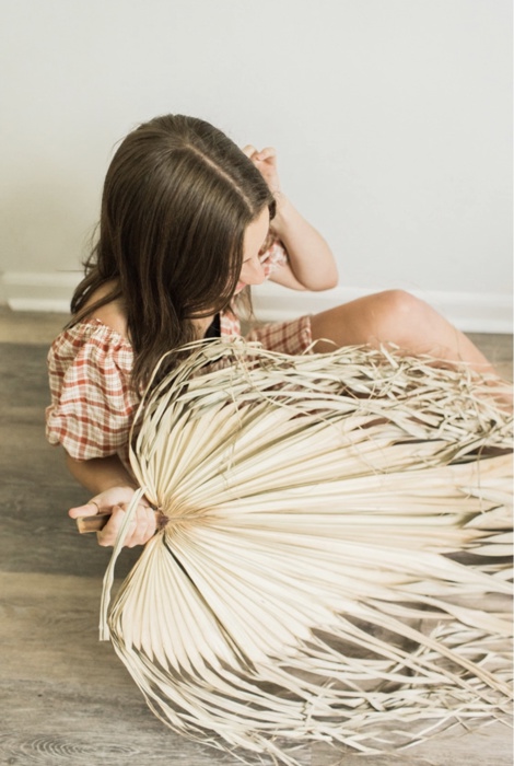 4ft Giant Palm Leaf Decor, Dried Palm Fronds Wall Art, Boho Wall Hanging, Tropical Coastal Decor, Rustic Beach Wedding & Ceremony Accessory
