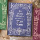 Blue Personalized Poetry Journal | Custom Gift For Poet, Writer, or Book Lover