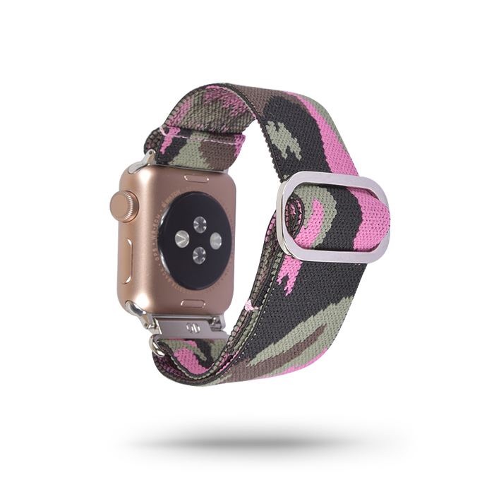 BOGO | Pink Nylon Elastic Band for Apple Watch 38/40/41mm and 42/44/45/46/49mm All Series