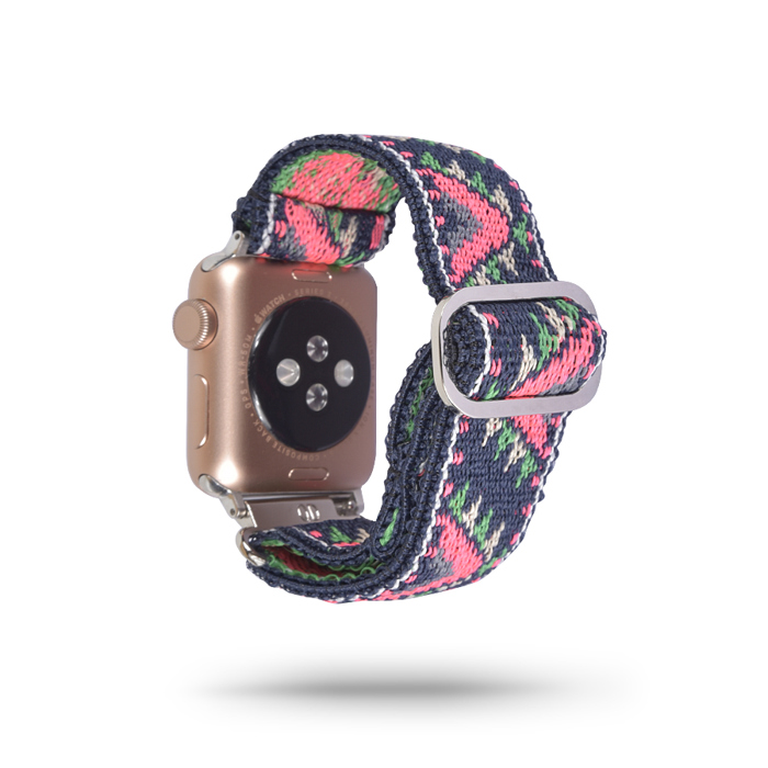 BOGO | Pink Nylon Elastic Band for Apple Watch 38/40/41mm and 42/44/45/46/49mm All Series