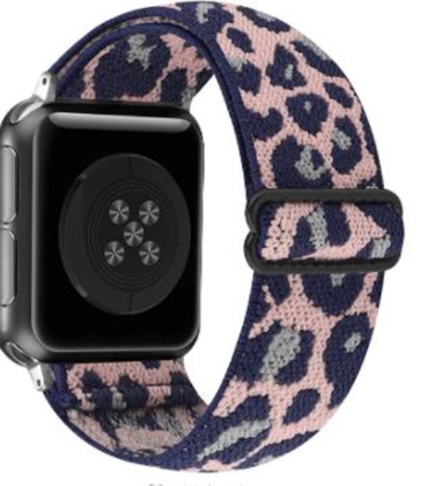 BOGO | Metallic Cheetah Nylon Elastic Band for Apple Watch 38/40/41mm and 42/44/45/46/49mm All Series
