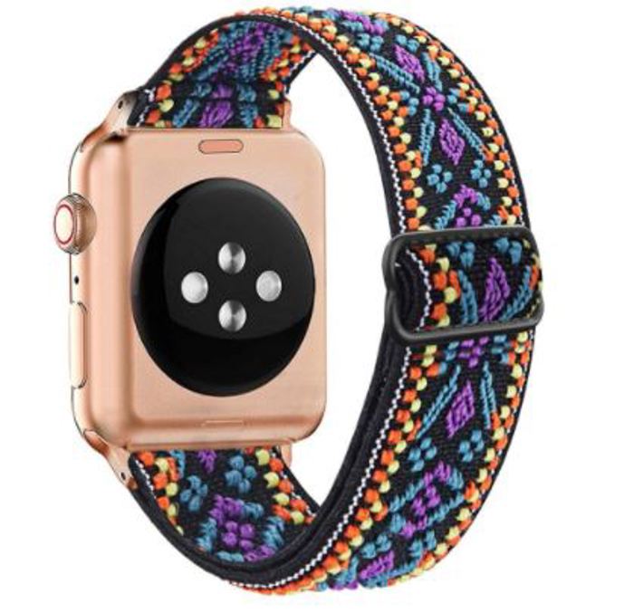 BOGO | Purple Boho Nylon Elastic Band for Apple Watch 38/40/41mm and 42/44/45/46/49mm All Series