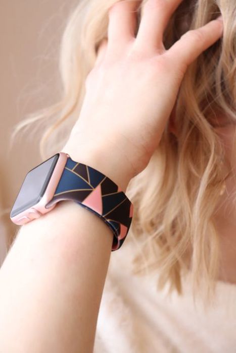 BOGO | Blue Boho Silicone Band for Apple Watch 38/40/41mm and 42/44/45/46/49mm All Series