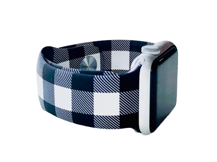 BOGO | Buffalo Plaid Silicone Band for Apple Watch 38/40/41mm and 42/44/45/46/49mm All Series