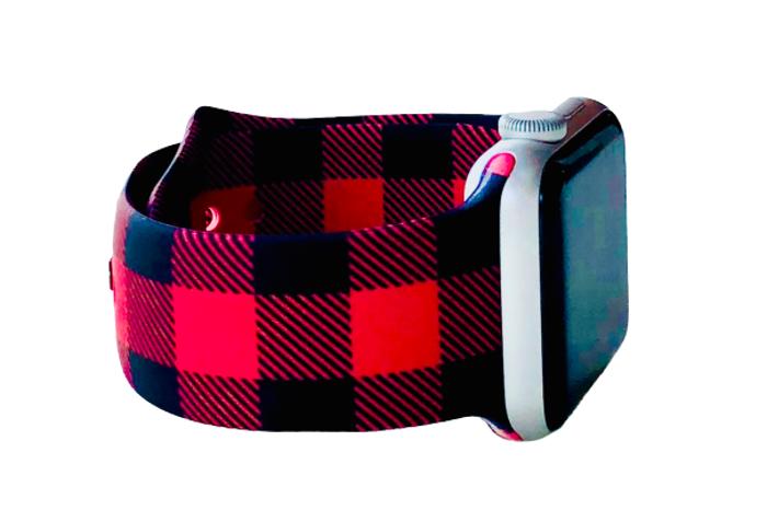 BOGO | Buffalo Plaid Silicone Band for Apple Watch 38/40/41mm and 42/44/45/46/49mm All Series