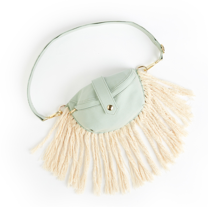 Linen Fringe Crossbody Sling Hip Bum Bag