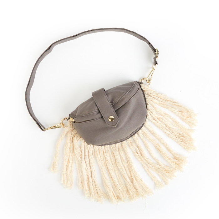 Linen Fringe Crossbody Sling Hip Bum Bag