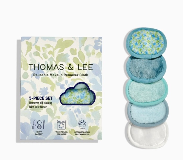 Blue Blossom Makeup Eraser Reusable Face Cloths - 5 Piece Set