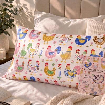 Giftable Sweet Chickens Satin Pillowcase