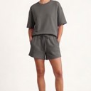  Short Sleeve Luxe Lounge Sets - Grey