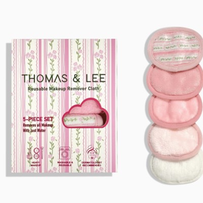 Pink Rose Makeup Eraser Reusable Face Cloths - 5 Piece Set