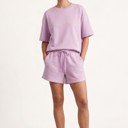  Short Sleeve Luxe Lounge Sets - Light Pink