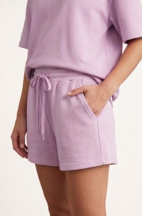 Short Sleeve Luxe Lounge Sets - Light Pink