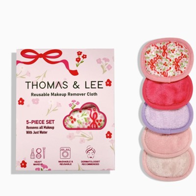 Red Blossom Makeup Eraser Reusable Face Cloths - 5 Piece Set