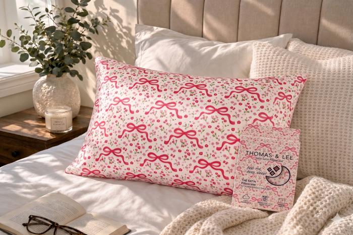Giftable Red Blossom Satin Pillowcase