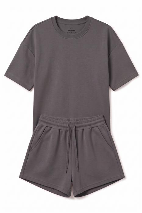 Short Sleeve Luxe Lounge Sets - Grey