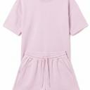  Short Sleeve Luxe Lounge Sets - Light Pink