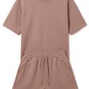  Short Sleeve Luxe Lounge Sets - Tan