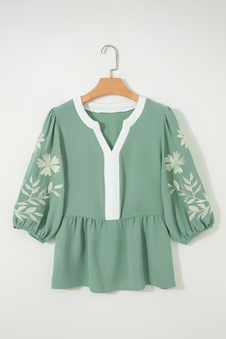 Joanna Puff Sleeve Babydoll Blouse