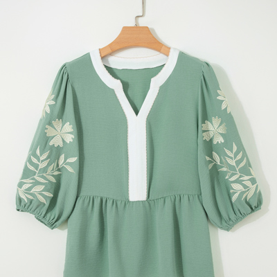 Joanna Puff Sleeve Babydoll Blouse