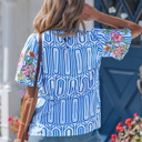  Aadhya Embroidered Puff Sleeve Blouse