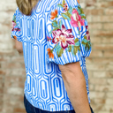  Aadhya Embroidered Puff Sleeve Blouse