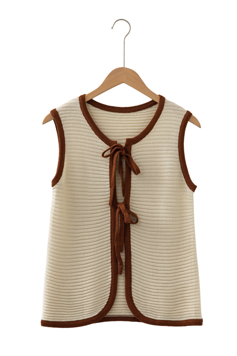 Aaliyah Trim Ties Front Sweater