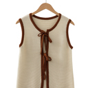  Aaliyah Trim Ties Front Sweater
