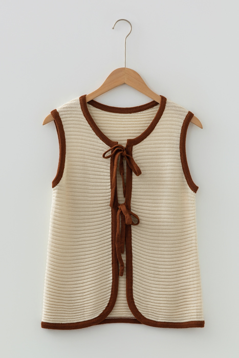 Aaliyah Trim Ties Front Sweater