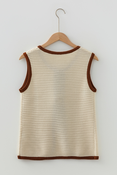Aaliyah Trim Ties Front Sweater