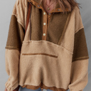  Adaline Patchwork Half Sherpa Sweatshirt