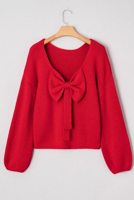 Addison Backless Bubble Sleeve Sweater