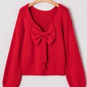  Addison Backless Bubble Sleeve Sweater