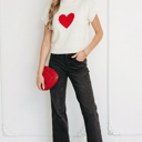  Adele Cropped Short Sleeve Sweater