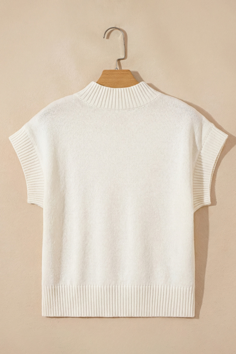 Adele Cropped Short Sleeve Sweater