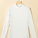  Adelyn Ribbed Knit High Long Sleeve Top