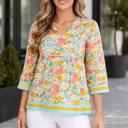 Green Medium Adley Puff Sleeve Babydoll Blouse