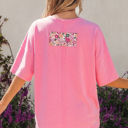  Adriana Big Flower Oversize Tee