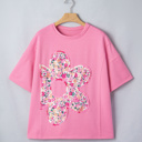  Adriana Big Flower Oversize Tee