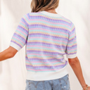  Ailany Knit Short Sleeve Sweater