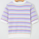  Ailany Knit Short Sleeve Sweater
