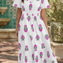  Aileen Ruffle Hem Maxi Dress