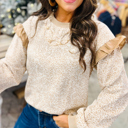  Aimee Detail Ribbed Trim Sweatshirt