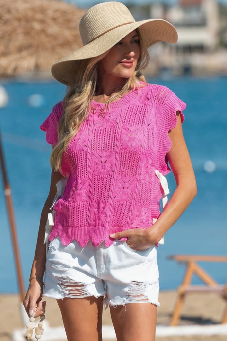 Ainara Trim Short Sleeve Sweater