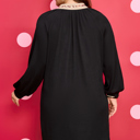  Ainsley Block Trim Ribbed PLUS Dress