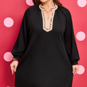  Ainsley Block Trim Ribbed PLUS Dress