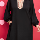  Ainsley Block Trim Ribbed PLUS Dress