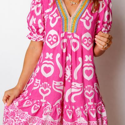 Alaia Short Sleeve Flared Dress